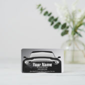 自家用自動車又はタクシーエレガントブラックビジネスカード 名刺 (スタンド正面)