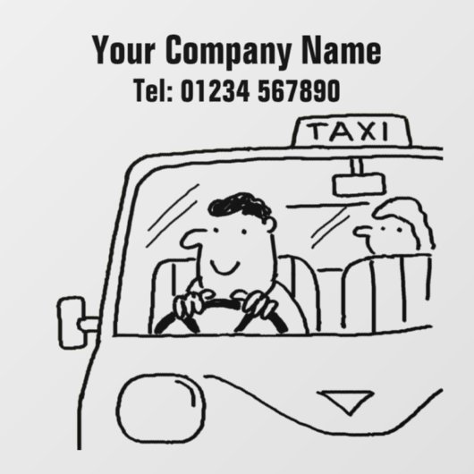 自家用車又はタクシー会社 ウィンドウサイン (シート)