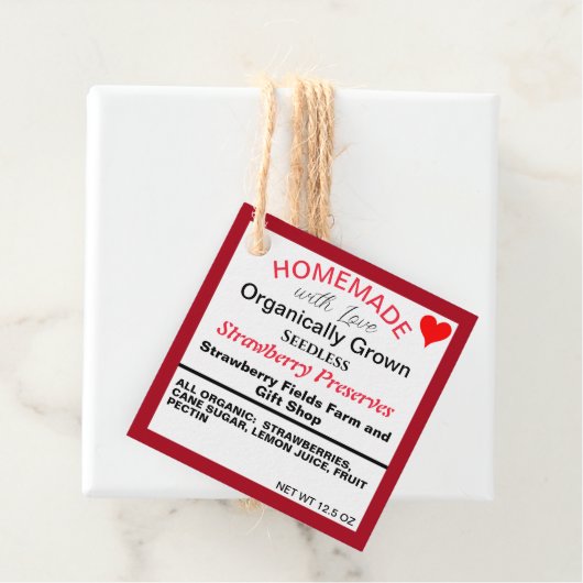 自家製いちご保存感謝ハート フェイバータグ (インサイチュ)