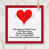 自家製いちご保存感謝ハート フェイバータグ (裏面)