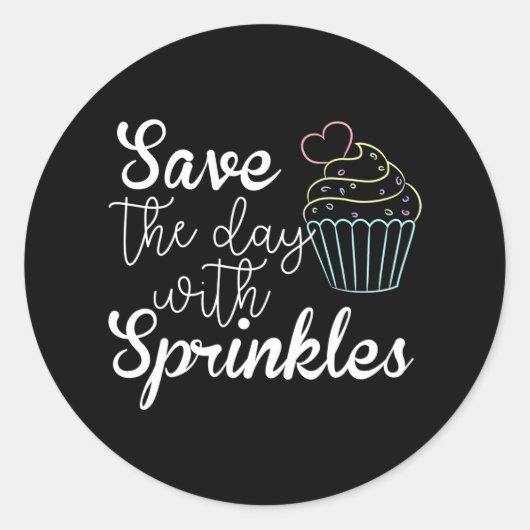 自家製おもしろいカップケーキ菓子職人のためのベーキング ラウンドシール (正面)