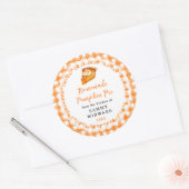 自家製かぼちゃパイ食品ラベル ラウンドシール (封筒)