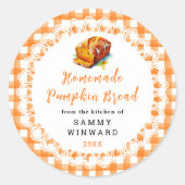 自家製かぼちゃパン食品ラベル ラウンドシール (正面)