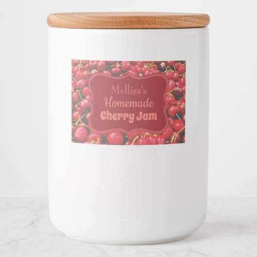 自家製さくらんぼジャムカスタム フードラベル (正面)