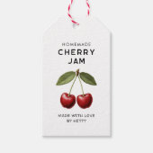 自家製さくらんぼジャムラベルヴィンテージスタイル ギフトタグ (正面)