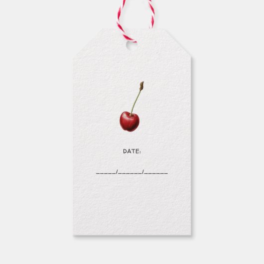 自家製さくらんぼジャムラベルヴィンテージスタイル ギフトタグ (裏面)