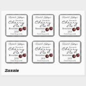 自家製さくらんぼパイムーンシャインパーソナライズされた スクエアシール (シート)