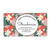 自家製せっけんビジネスイチゴ手描き ラベル (正面)