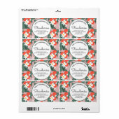 自家製せっけんビジネスイチゴ手描き ラベル (フルシート)