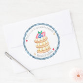 自家製のおいしいスイーツ ラウンドシール (封筒)