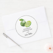 自家製のためだけのライムラベル ラウンドシール (封筒)