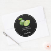 自家製のためだけのライムラベル ラウンドシール (封筒)