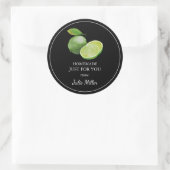 自家製のためだけのライムラベル ラウンドシール (バッグ)