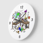 自家製のもののハムのRADIO SHACKの熱狂するな時計 ラージ壁時計 (傾斜)