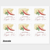 自家製のアップルパイラベル スクエアシール (シート)