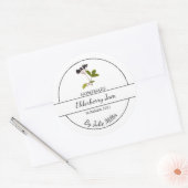 自家製のエルダーベリージャムラベル ラウンドシール (封筒)