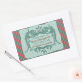 自家製のクリスマスビクトリアン後期 – パーソナライズされた 長方形シール (封筒)