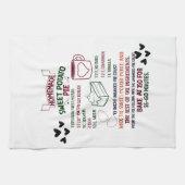 自家製のサツマイモのパイのレシピ クリスマスプレゼント キッチンタオル (横)