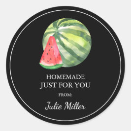 自家製のスイカのレーベル ラウンドシール
