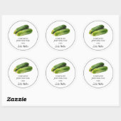 自家製のズッキーニレーベル ラウンドシール (シート)