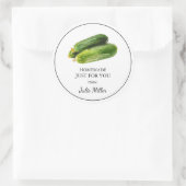 自家製のズッキーニレーベル ラウンドシール (バッグ)