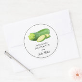 自家製のズッキーニレーベル ラウンドシール (封筒)