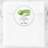 自家製のズッキーニレーベル ラウンドシール (バッグ)