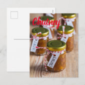 自家製のチュトニーオニオンパイナップルキッチンギフト シーズンポストカード (正面/裏面)