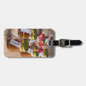 自家製のチュトニーオニオンパイナップルキッチンギフト ラゲッジタグ (正面横)