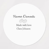 自家製のドーナツのベーカリーあなたのテキスト名を追加カスタム ラベル (デザイン1)