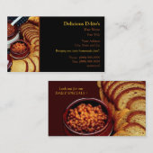 自家製のフードビジネスカード 名刺 (正面/裏面)