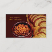 自家製のフードビジネスカード 名刺 (裏面)