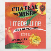 自家製のワイン散らかっ絵を描た金ゴールドパーソナライズされた ワインラベル (シングルラベル)