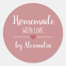 自家製の愛ヴィンテージピンクのスクリプトカスタム ラウンドシール