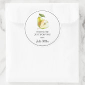 自家製の梨のラベル ラウンドシール (バッグ)