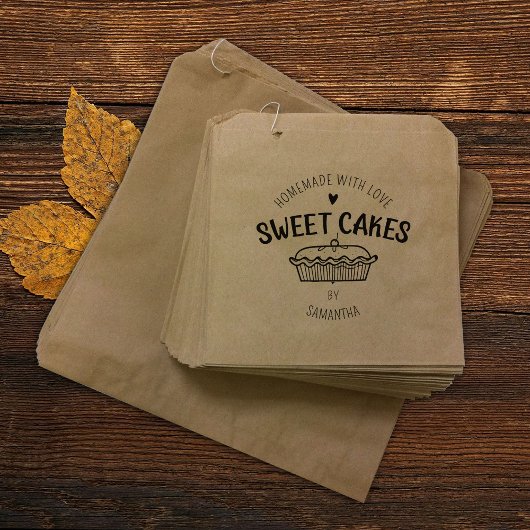 自家製の甘いケーキを自分で作る ラバースタンプ