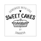 自家製の甘いケーキを自分で作る ラバースタンプ (インプリント)