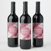 自家製の赤ワインのコルダイアルパーソナライズされた ワインラベル (ボトル)