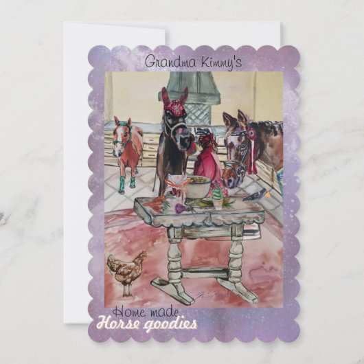 自家製の馬のグッズのホリデーカード シーズンカード (正面)