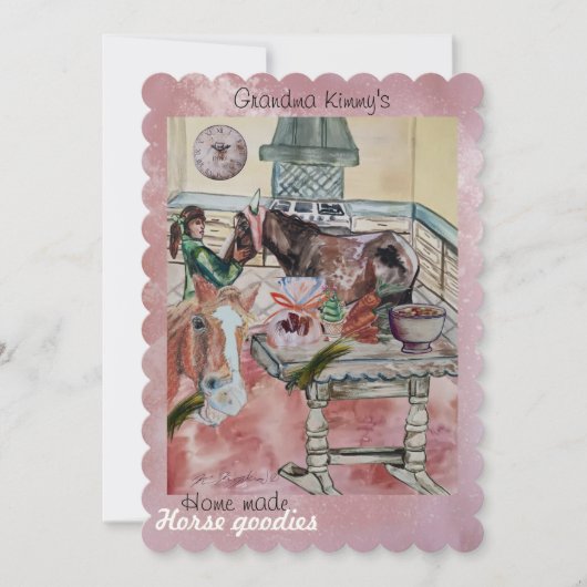 自家製の馬のグッズのホリデーカード シーズンカード (正面)