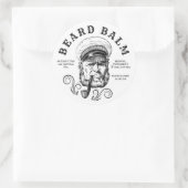 自家製ひげバーム航海のラベル ラウンドシール (バッグ)