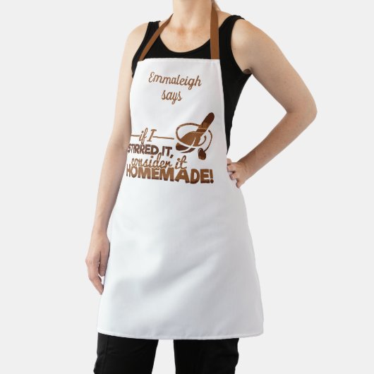 自家製もしだと思って掻き混ぜパーソナライズされた エプロン (インサイチュ)