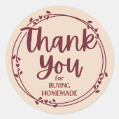 自家製を買ってくれてありがとう ラウンドシール (正面)