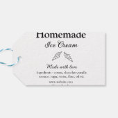自家製アイスクリームに愛で作った食材を加える ギフトタグ (裏面横)