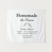 自家製アイスクリームに愛で作った食材を加える タペストリー (正面(横))