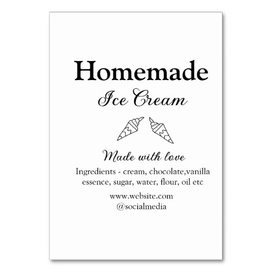 自家製アイスクリームに愛で作った食材を加える テーブルナンバー (正面)