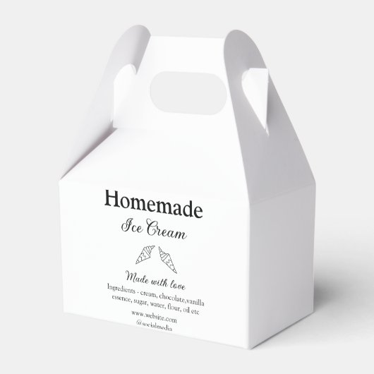 自家製アイスクリームに愛で作った食材を加える フェイバーボックス (正面サイド)