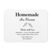 自家製アイスクリームに愛で作った食材を加える マグネット (横)