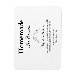 自家製アイスクリームに愛で作った食材を加える マグネット