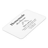 自家製アイスクリームに愛で作った食材を加える マグネット (左側)